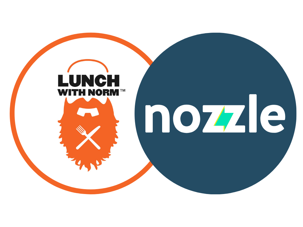 Lunch with Norm & Nozzle logos