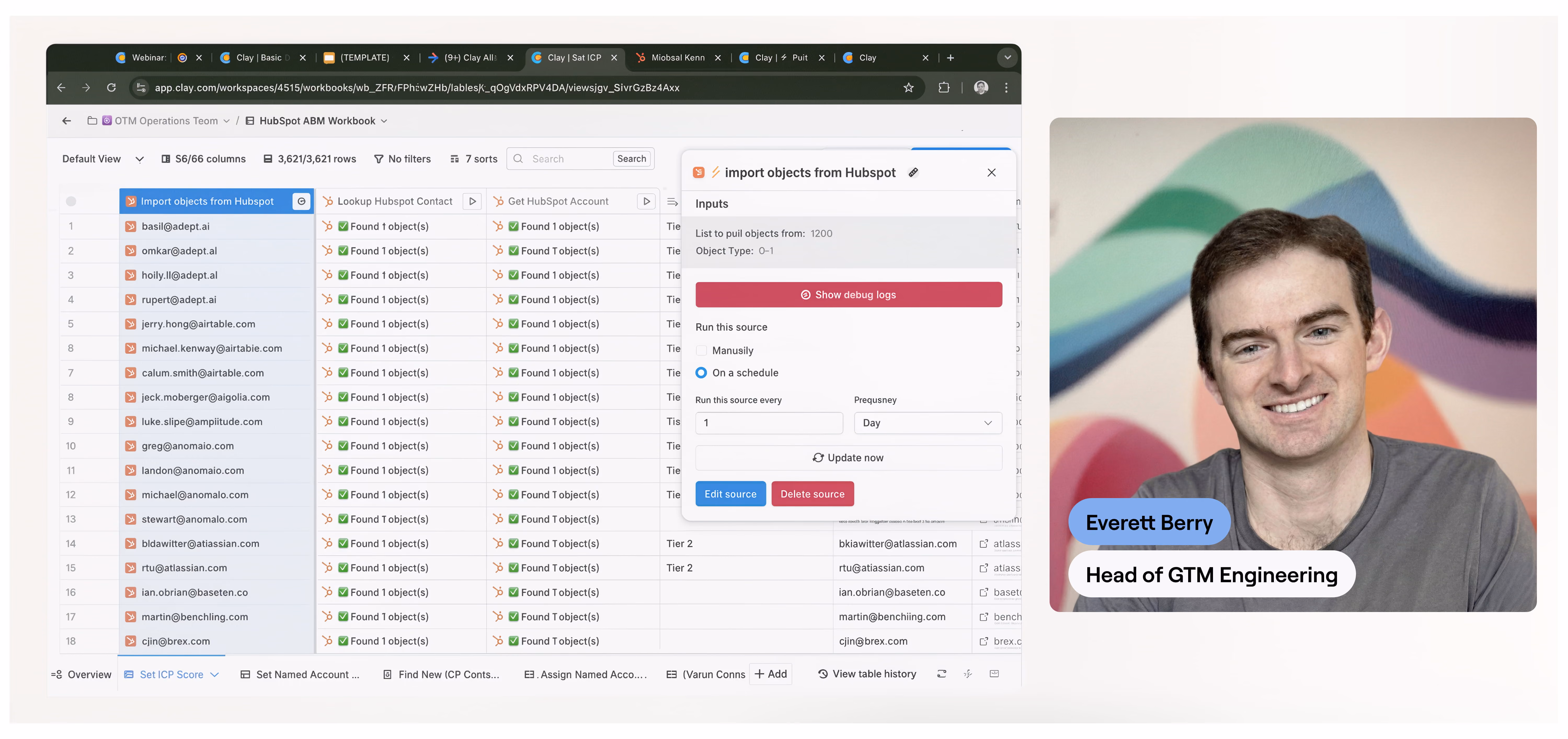 Enrichir la pile technologique et l’écrire dans HubSpot ou Salesforce