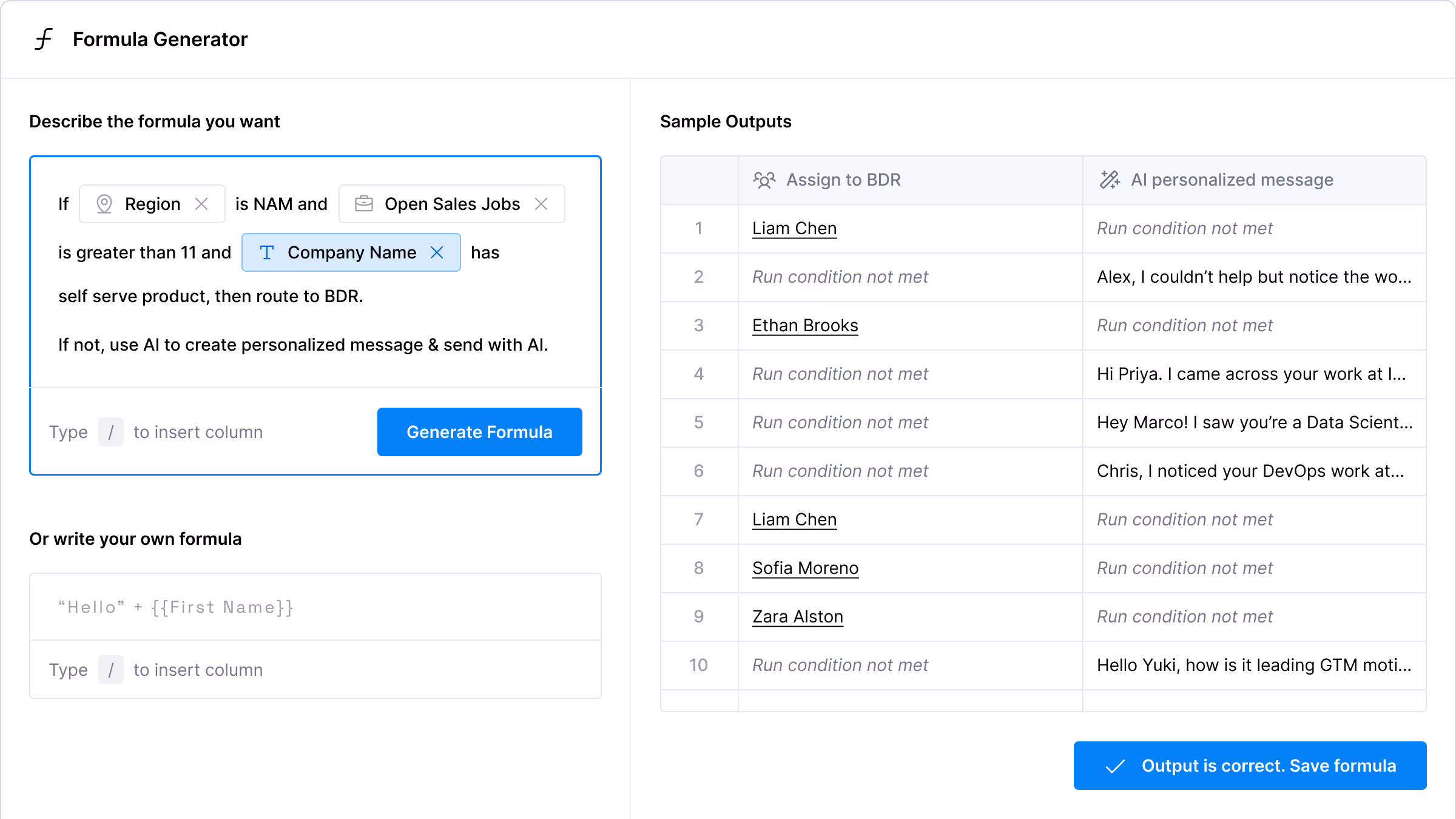 AI scoring formulas that rank every account