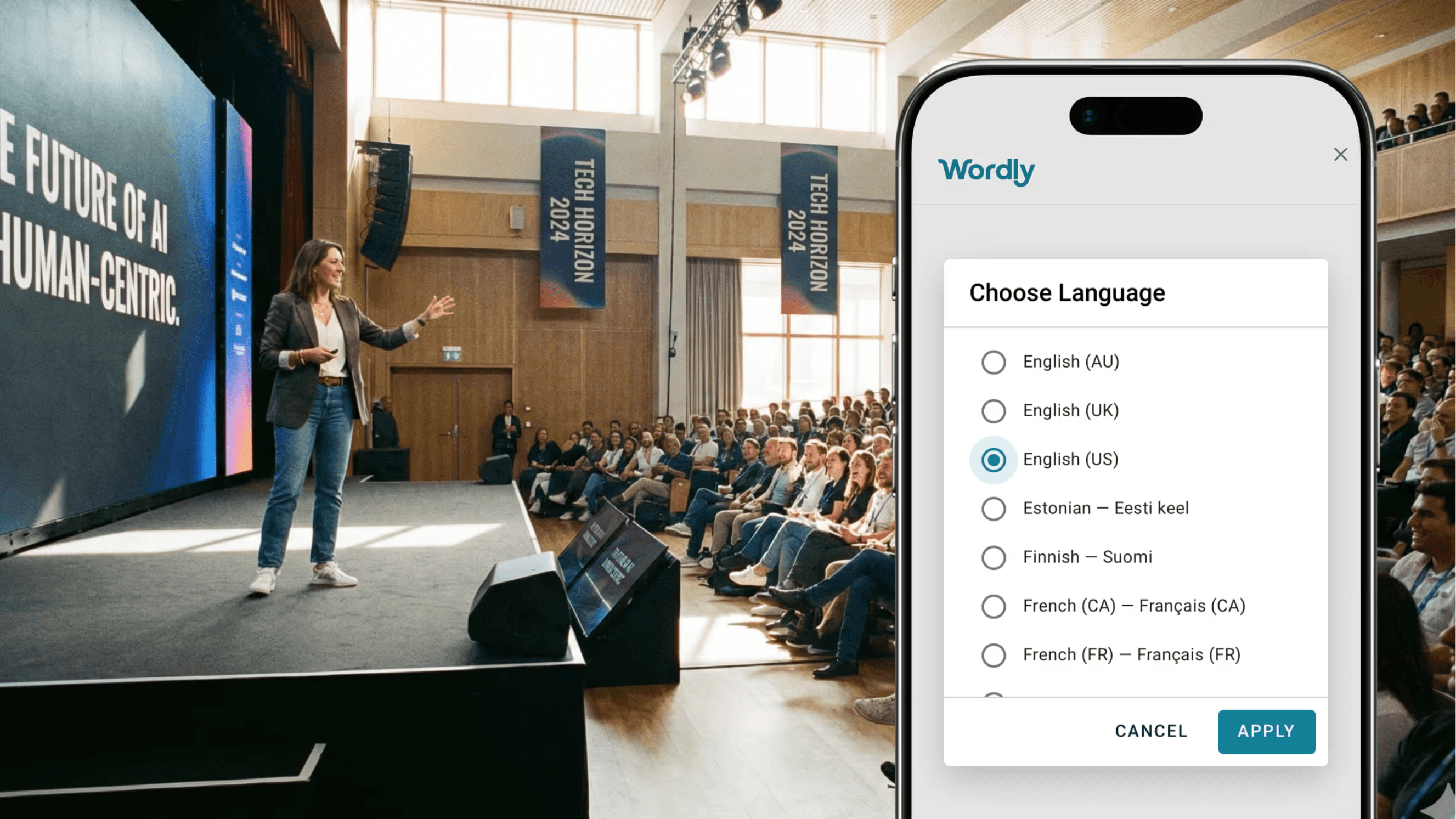 Conference translation with the Wordly platform
