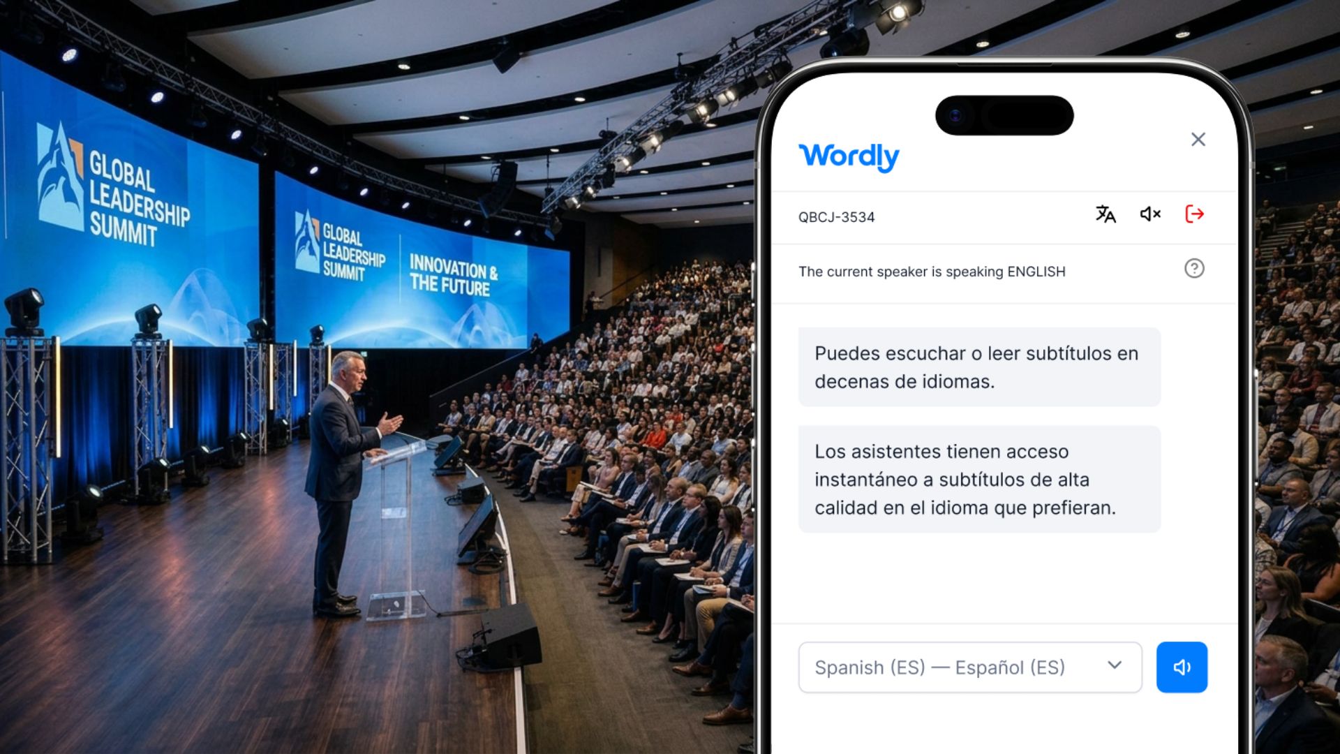 Conference translation with the Wordly platform