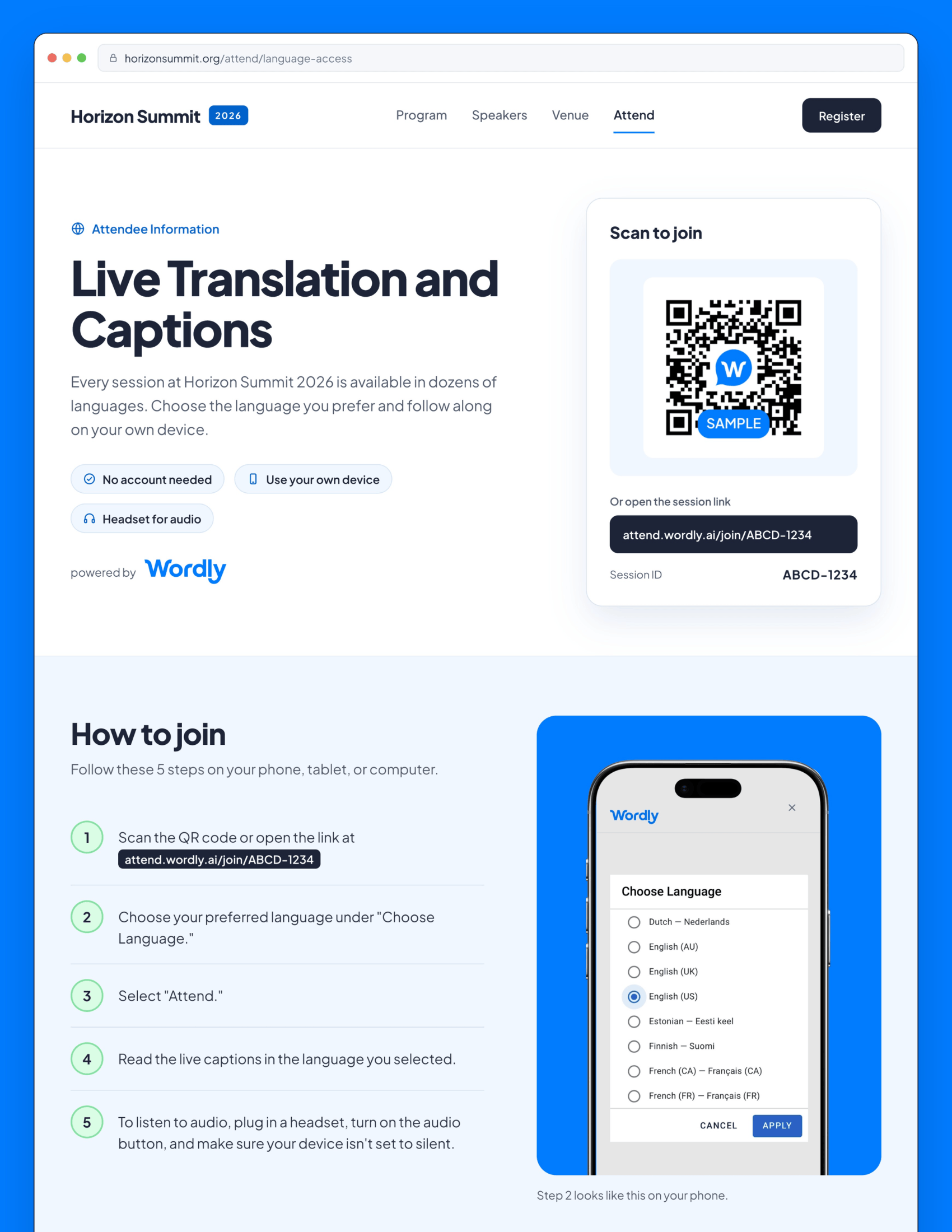 Website Page Example