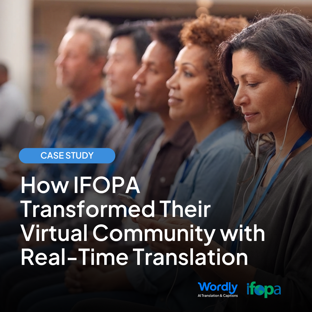 Case Study Header Image. How IFOPA Transformed Their Virtual Community with Real-Time Translation