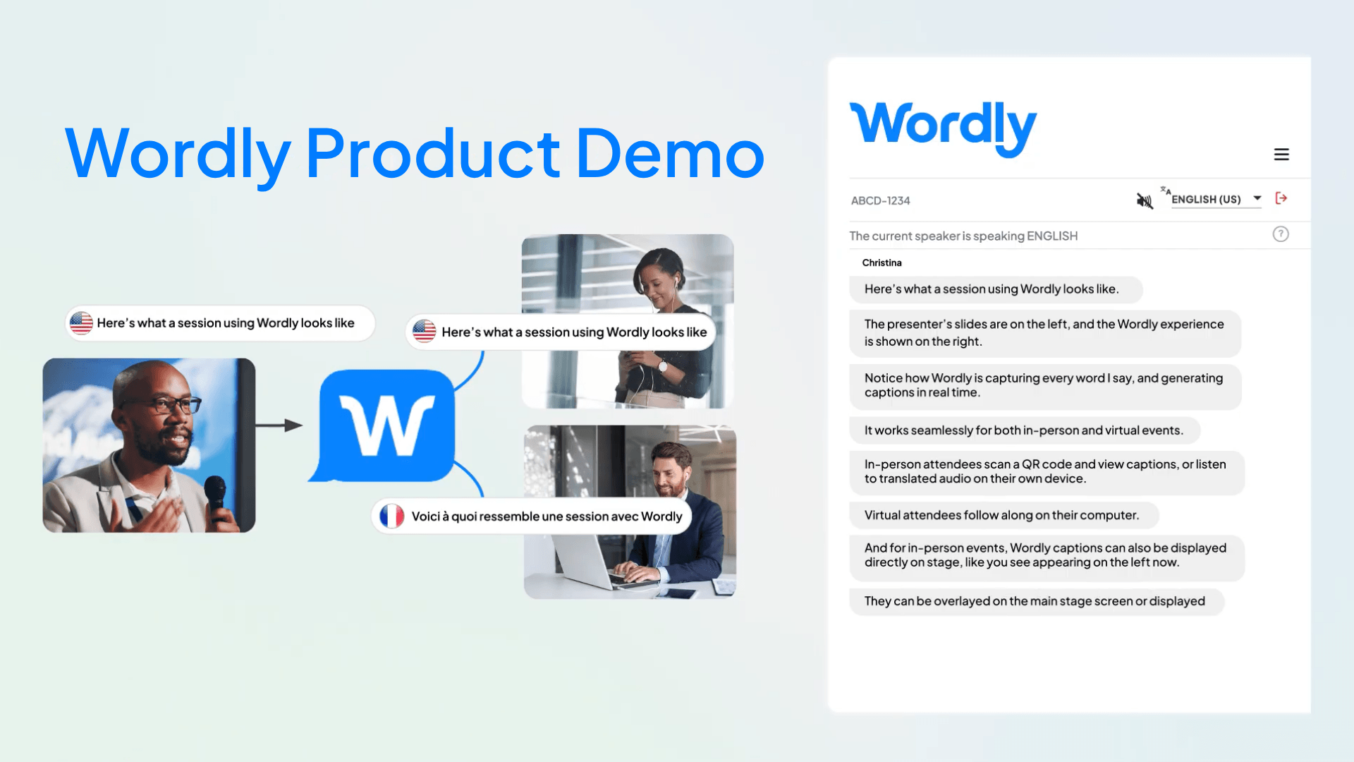 Vignette de démonstration du produit Wordly