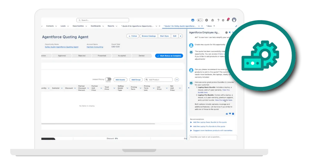 A Salesforce dashboard