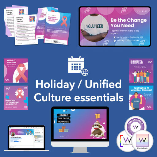 Holiday, DEIB and CSR employee comms templates