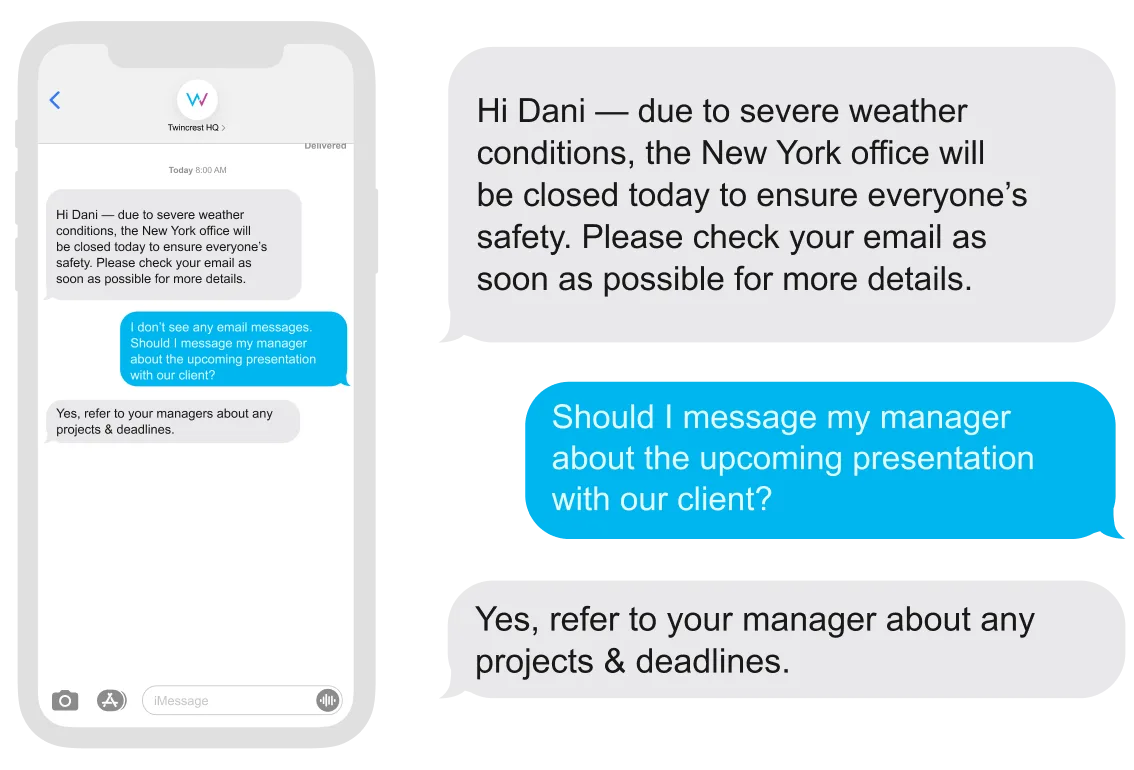 Two-Way SMS Agent product screenshot