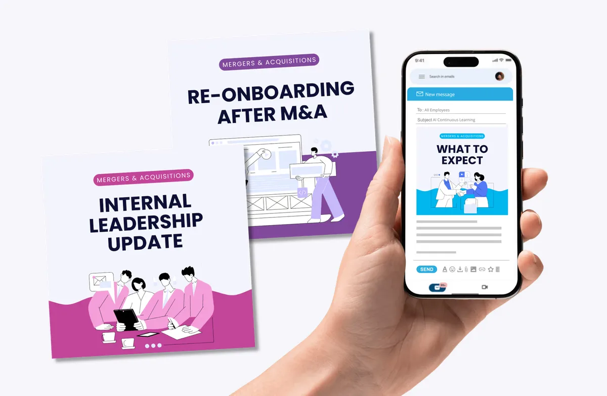 Stakeholder updates and re-onboarding after an acquisition