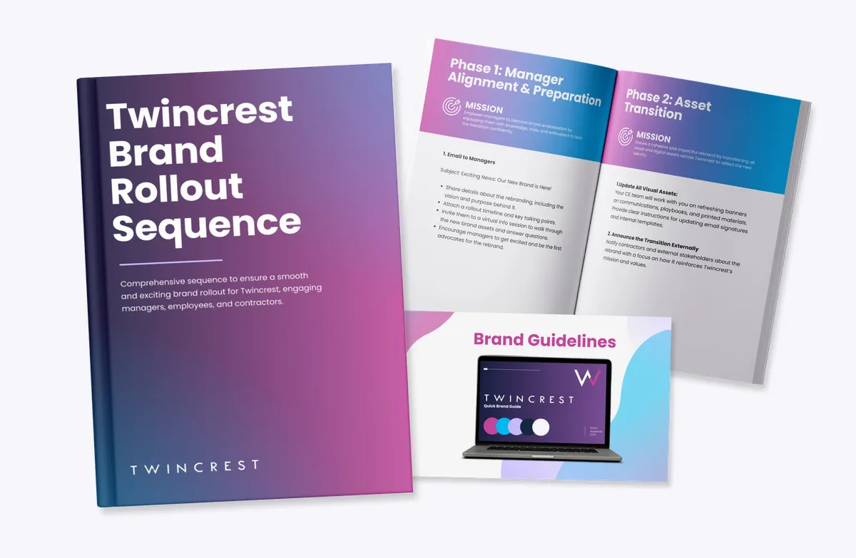 Brand rollout collateral for employees