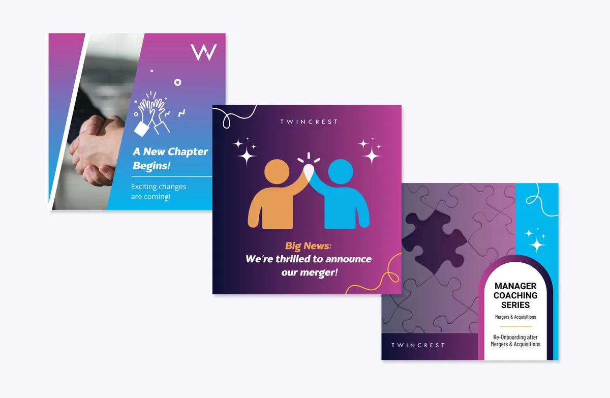 Change journey visuals across email, poster and phone