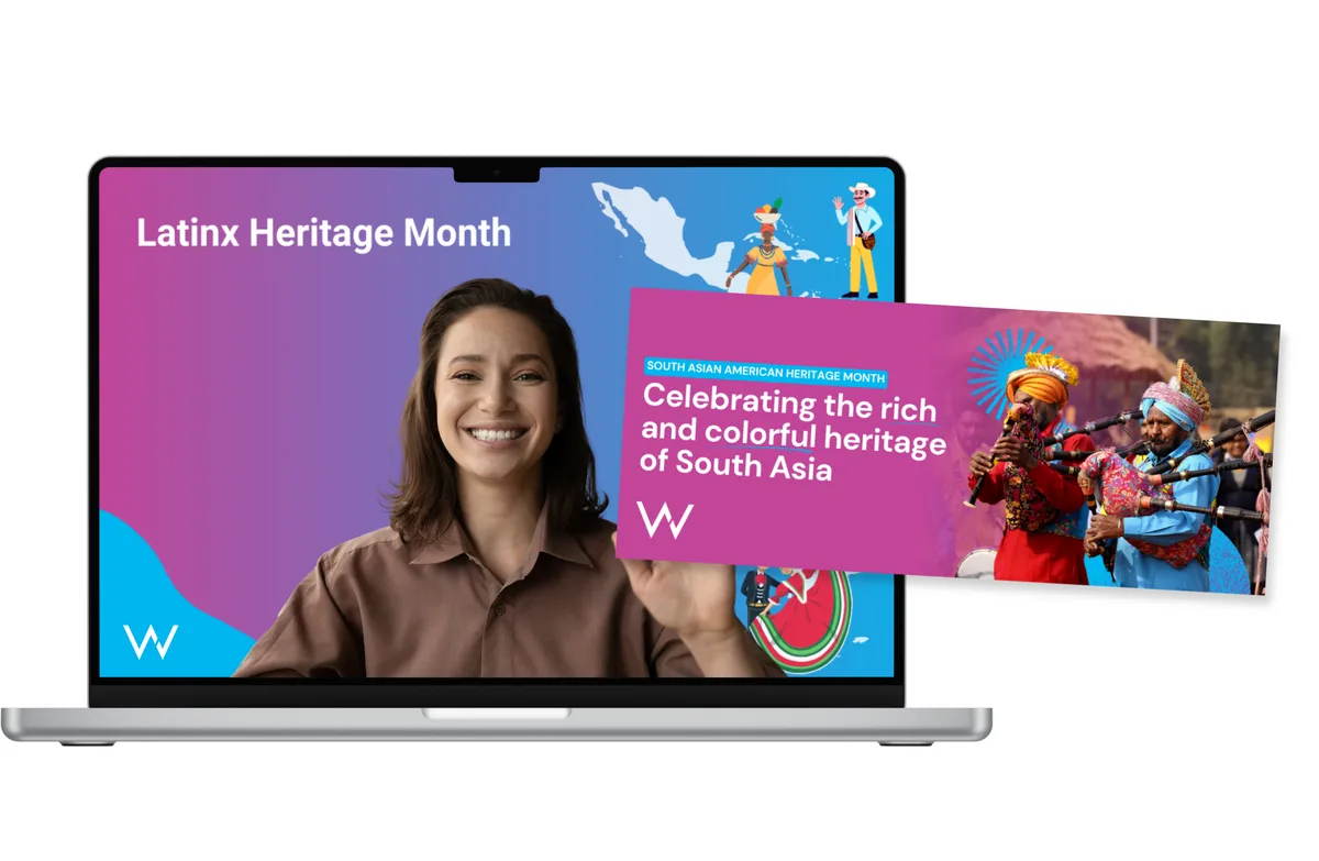 Employer brand campaign on a laptop