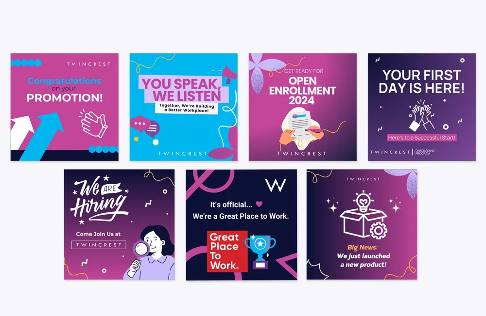 Social media storytelling posts