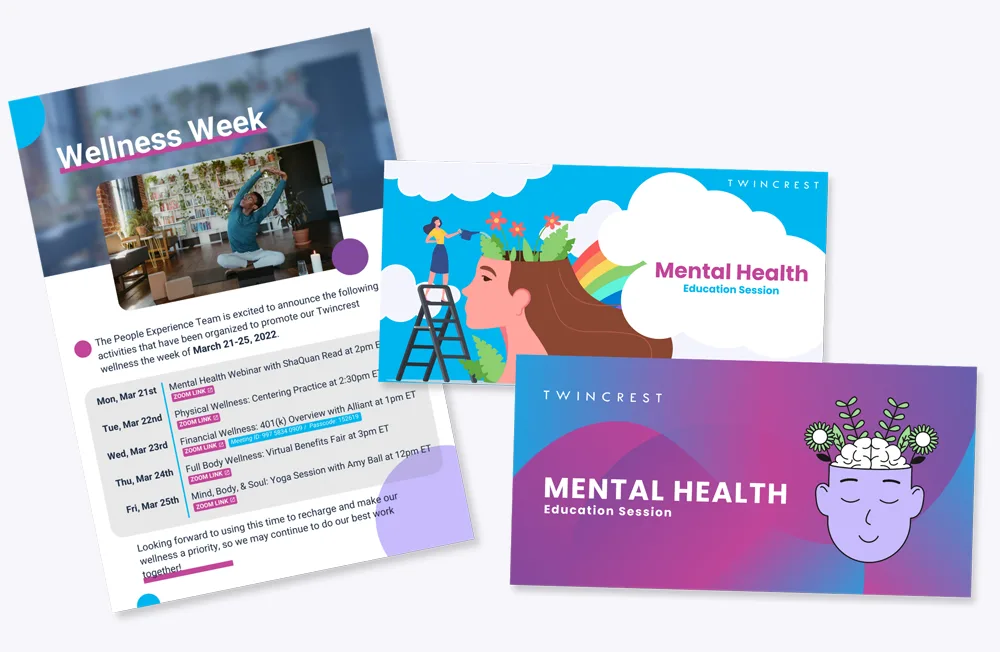 Wellness week campaign assets