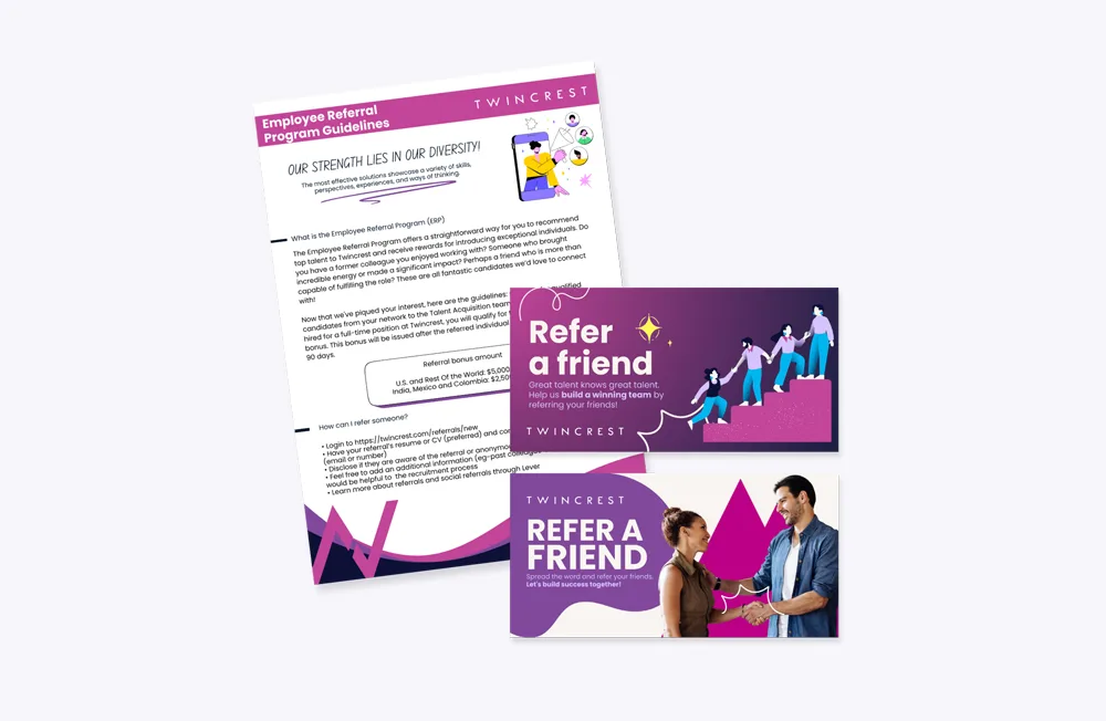 Referral program campaign collateral