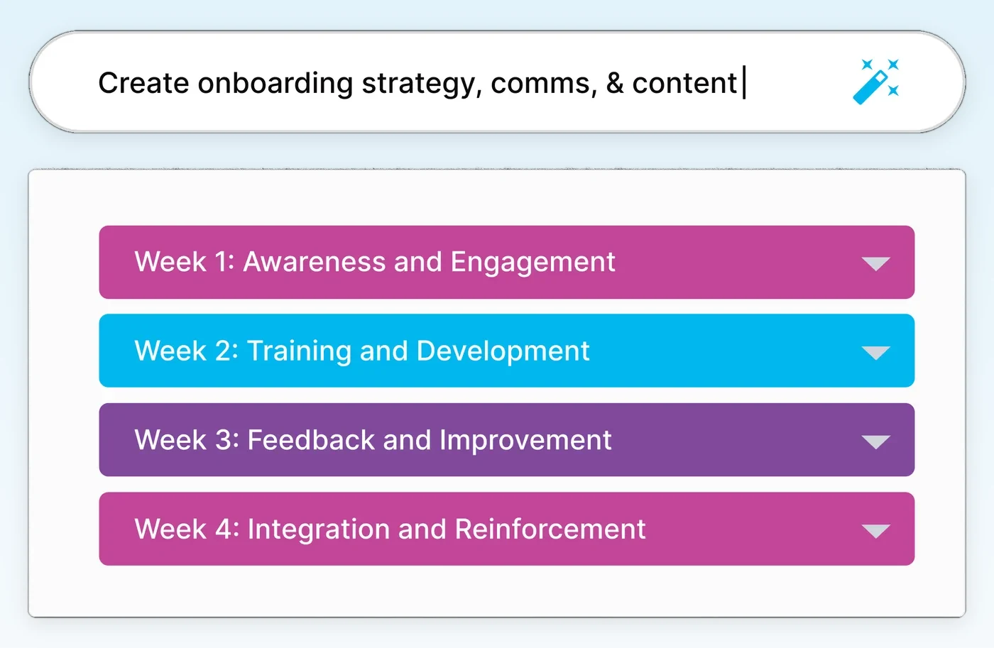 A full program plan from one prompt