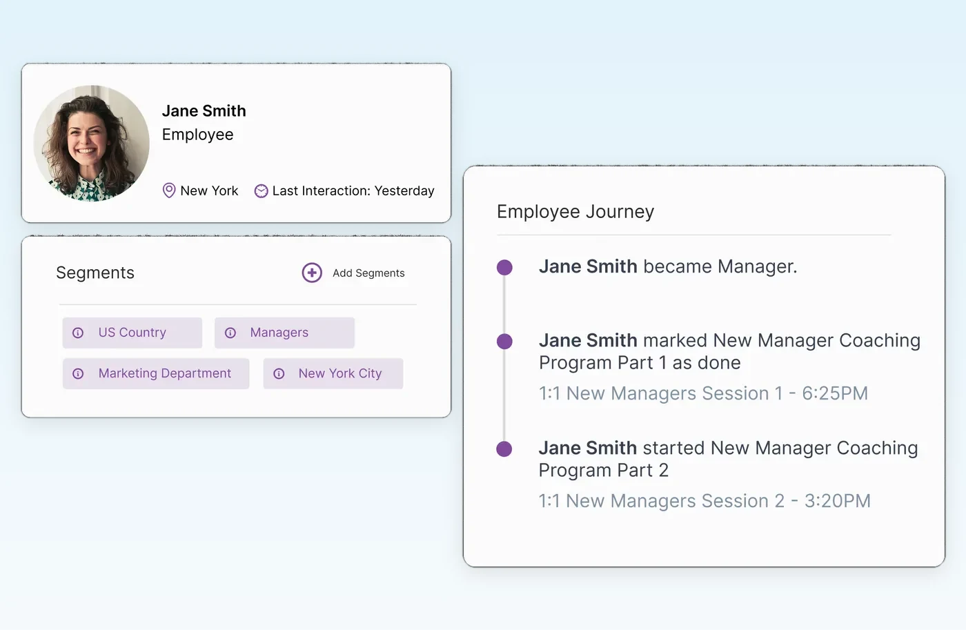 Every employee's journey, in real time