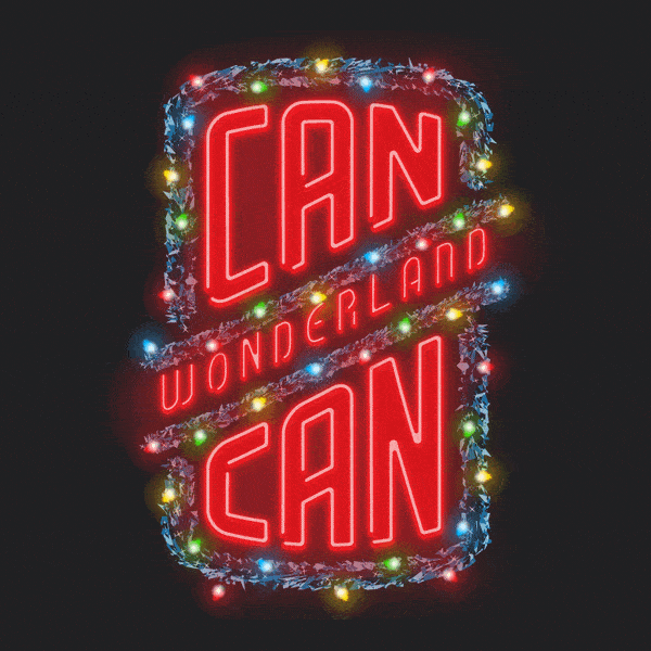 Animated Can Can Xmasland Neon Logo