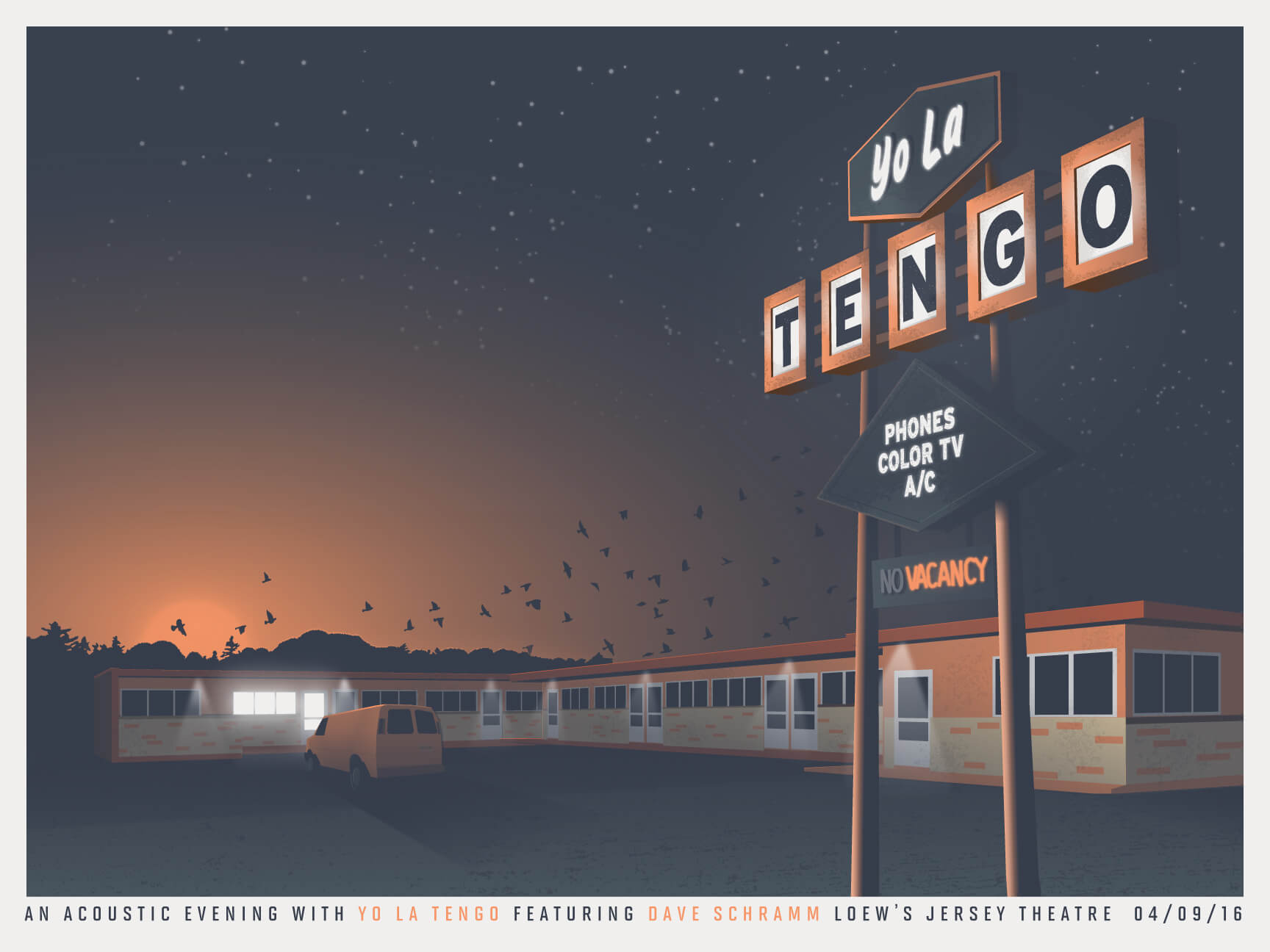 Motel Yo La Tengo gig poster
