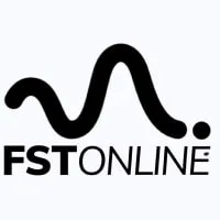 FST Online logo with stylized black wave symbol above the text.