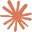 Orange sunburst or starburst shape with radial lines expanding outward symmetrically.