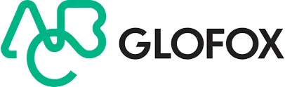 Glofox brand logo with stylized green symbol and black text.