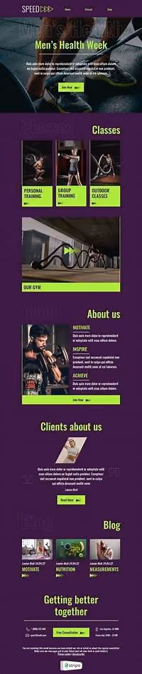 27 Fitness Email Templates 📭 | Free Fitness HTML Email Template ...