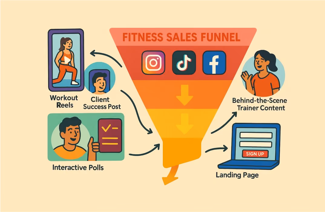 A FITNESS FUNNEL INFOGRAPHIC