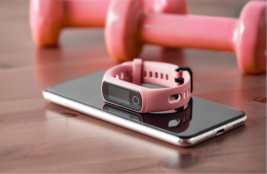 a smart watch on a mobile device