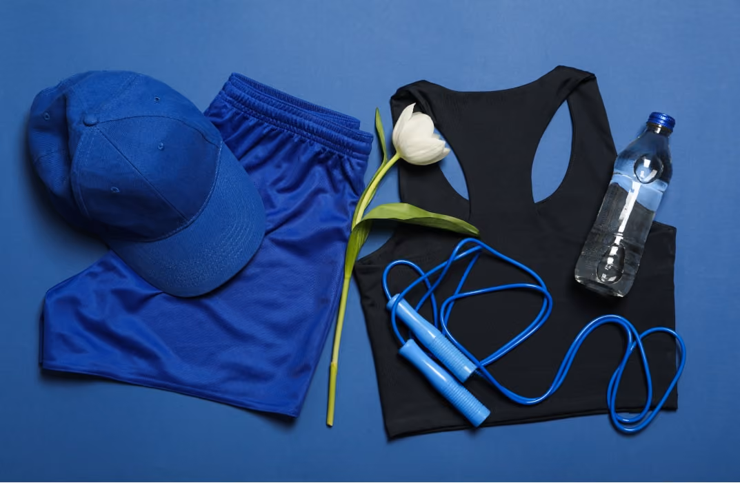 gym outfit with some accessories