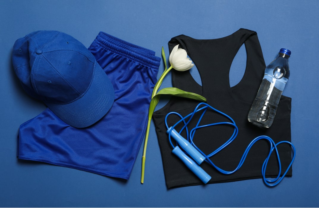 gym outfit with some accessories