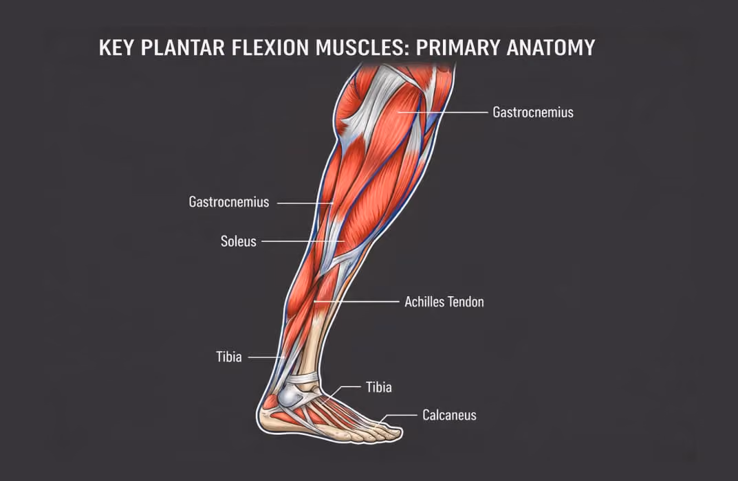 An image demonstrating Key Plantar Flexion Muscles: Primary Anatomy.