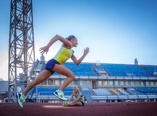 a runner running