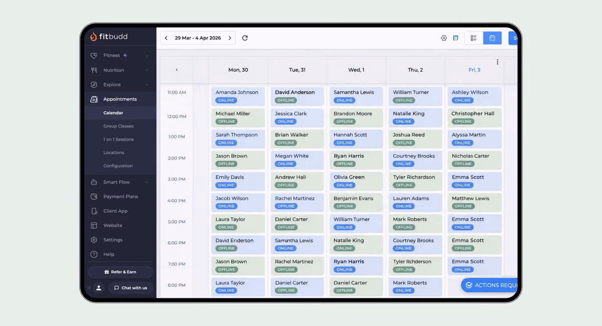 fitbudd dashboard