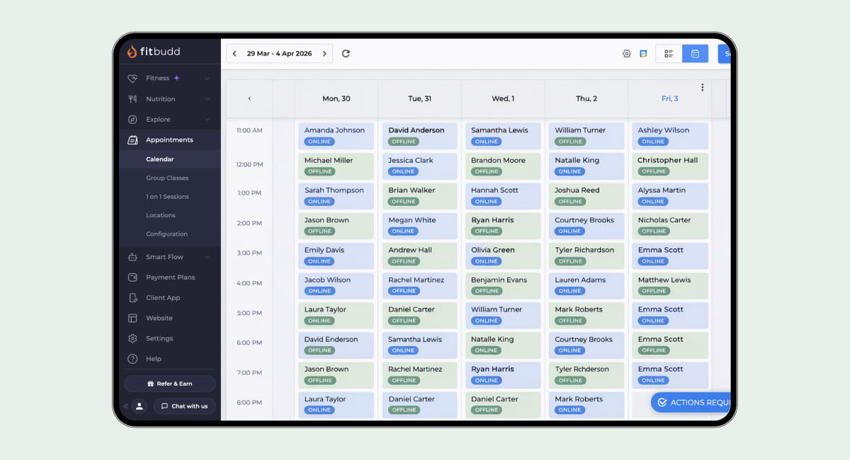 fitbudd dashboard