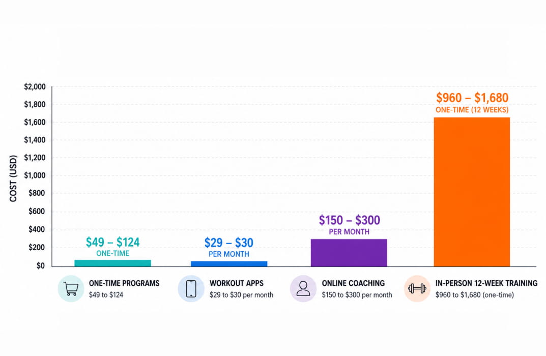 GRAPH of Cost of a 12-week personal training program