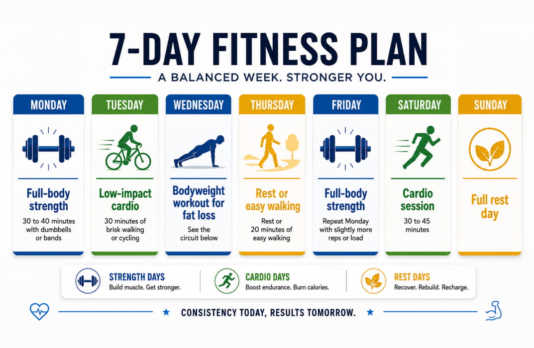 7 days fitness plan