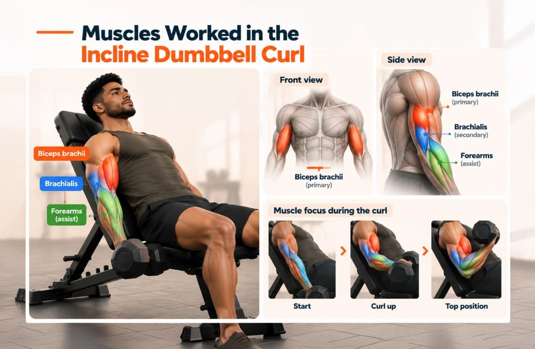 What Muscles Do Incline Dumbbell Curls Work?