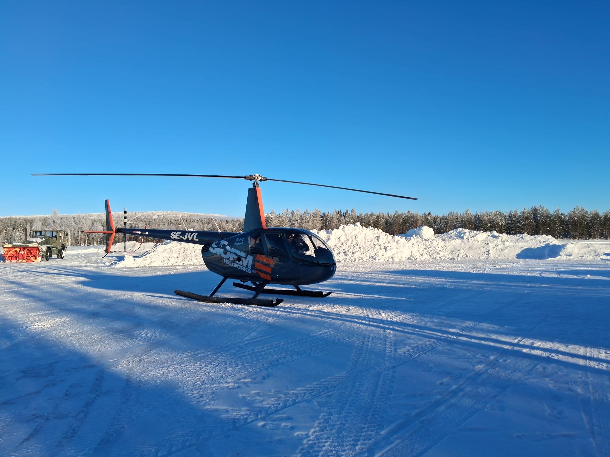 First of the day helicopter refuling