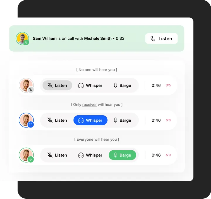 Real-time call coaching in Close CRM