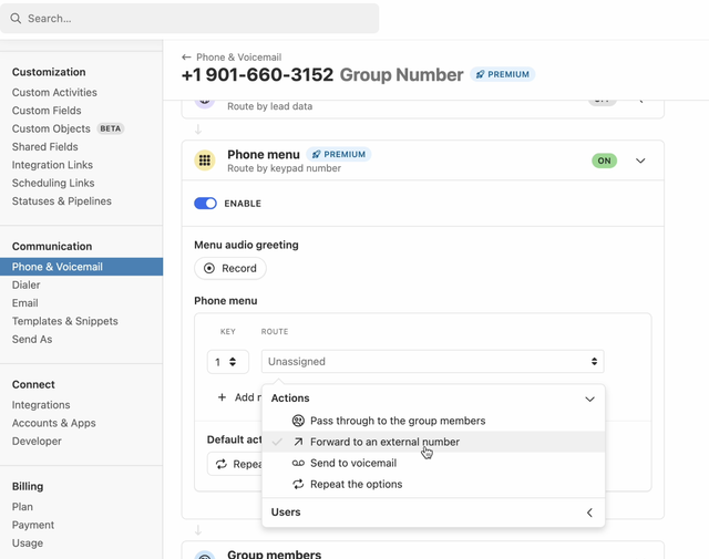 Close Phone & Voicemail