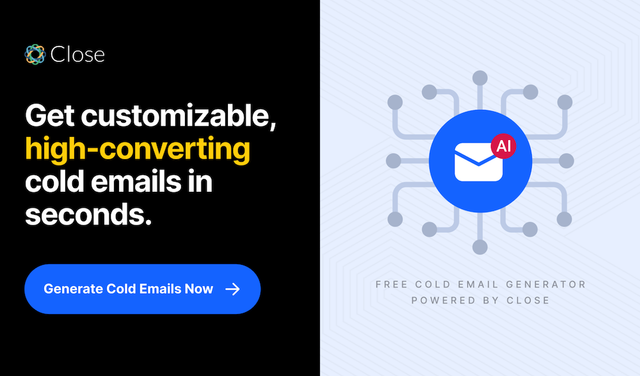 AI-powered cold email generator by Close