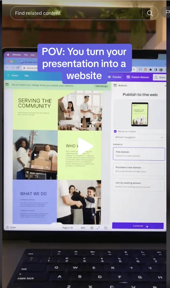 Canva TikTok customer acquisition example
