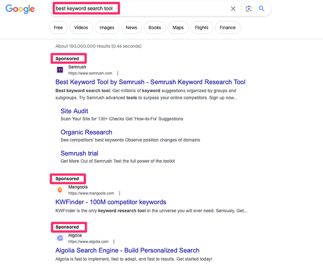 Inbound lead generation through PPC example