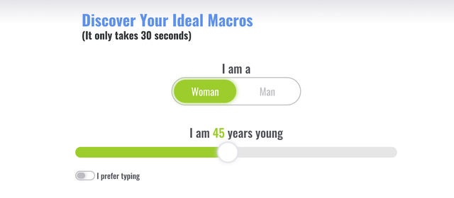 IIFYM macro calculator example