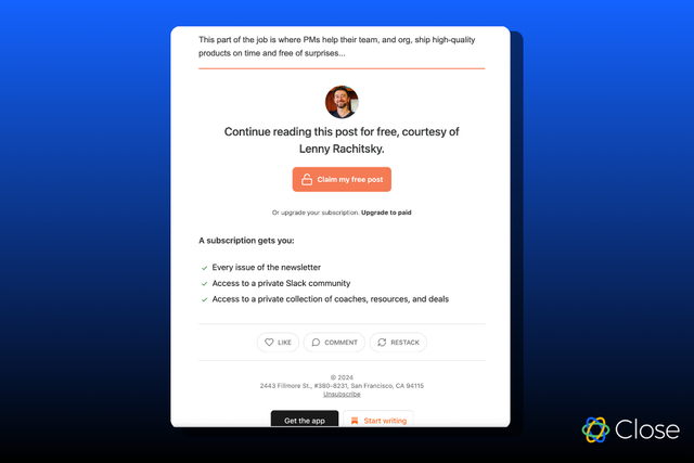 Email automation example