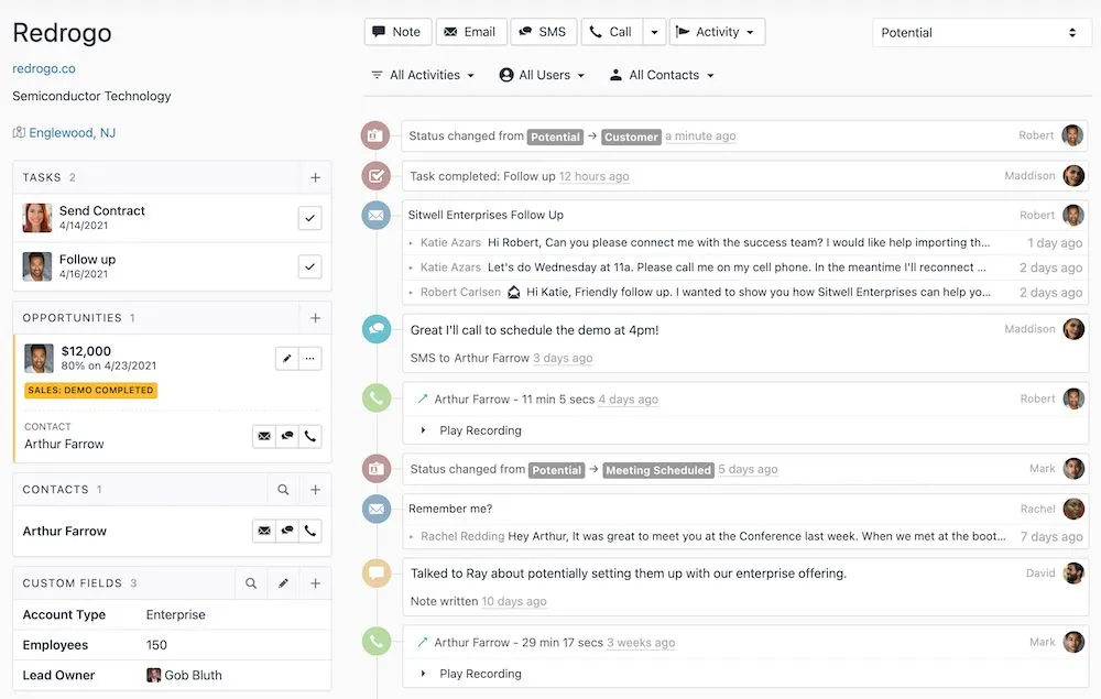 Close CRM automation and workflows