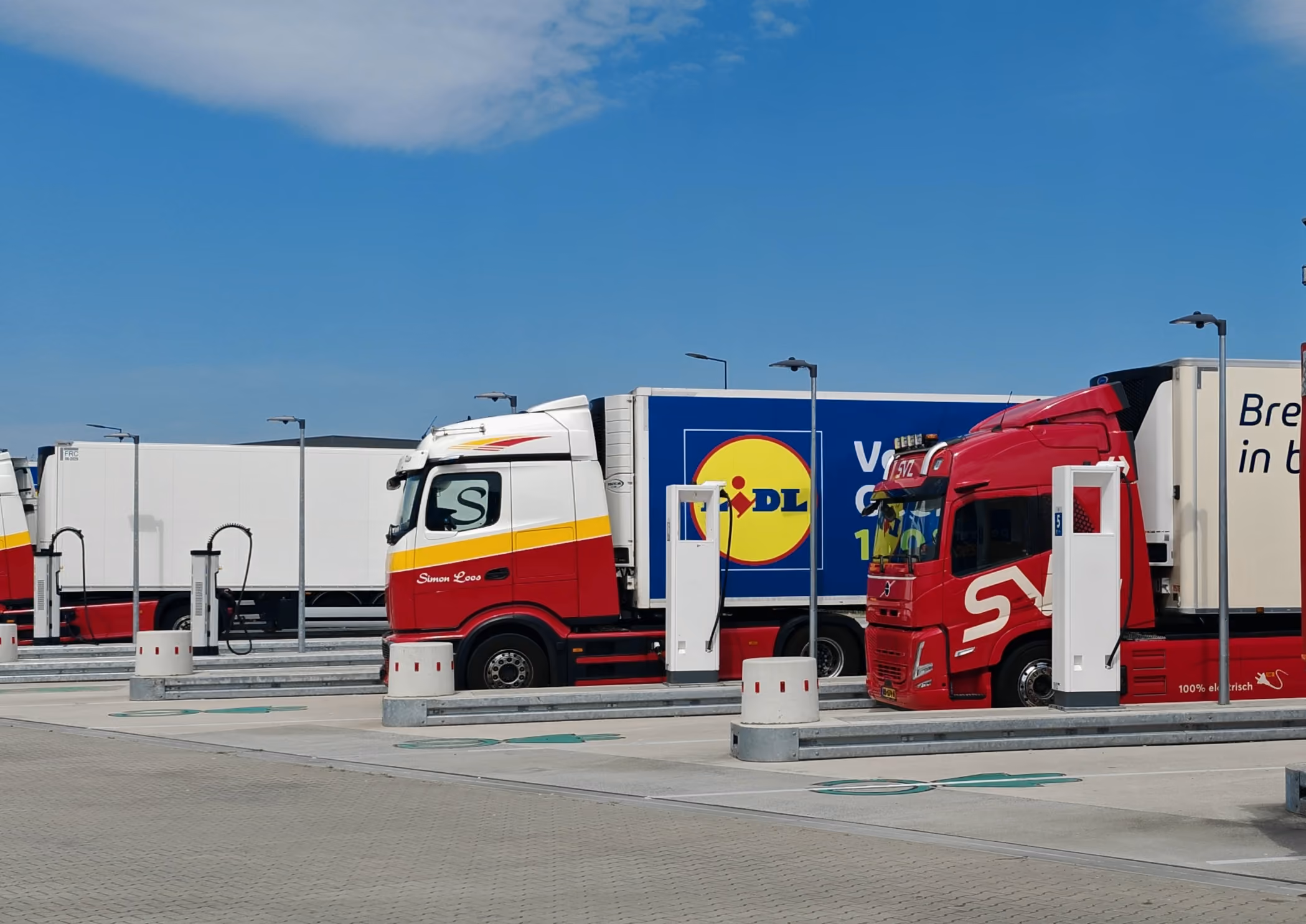 Lidl electric truck charging