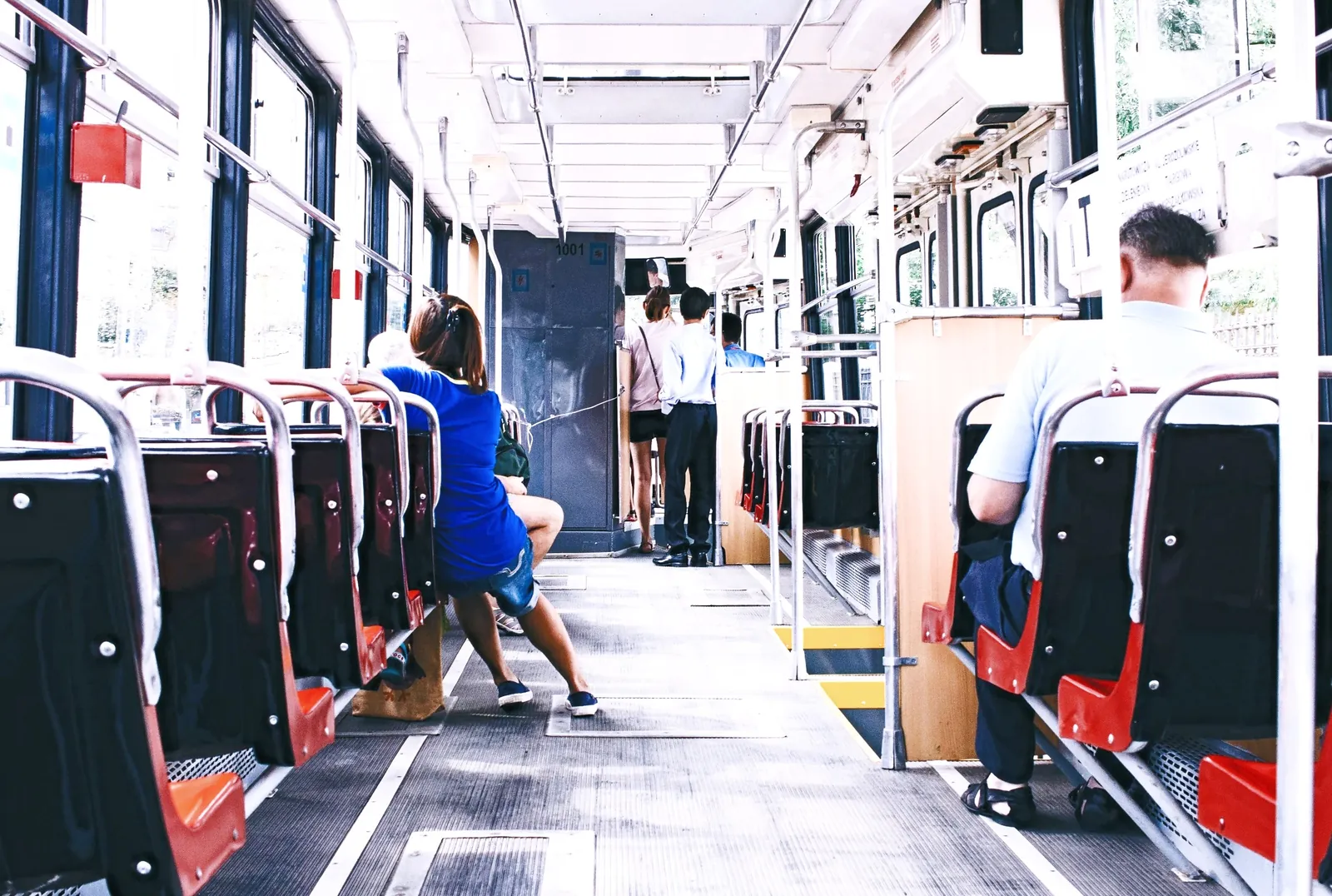 Electric bus inside at ampcontrol