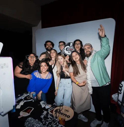 A group of people posing for a picture.