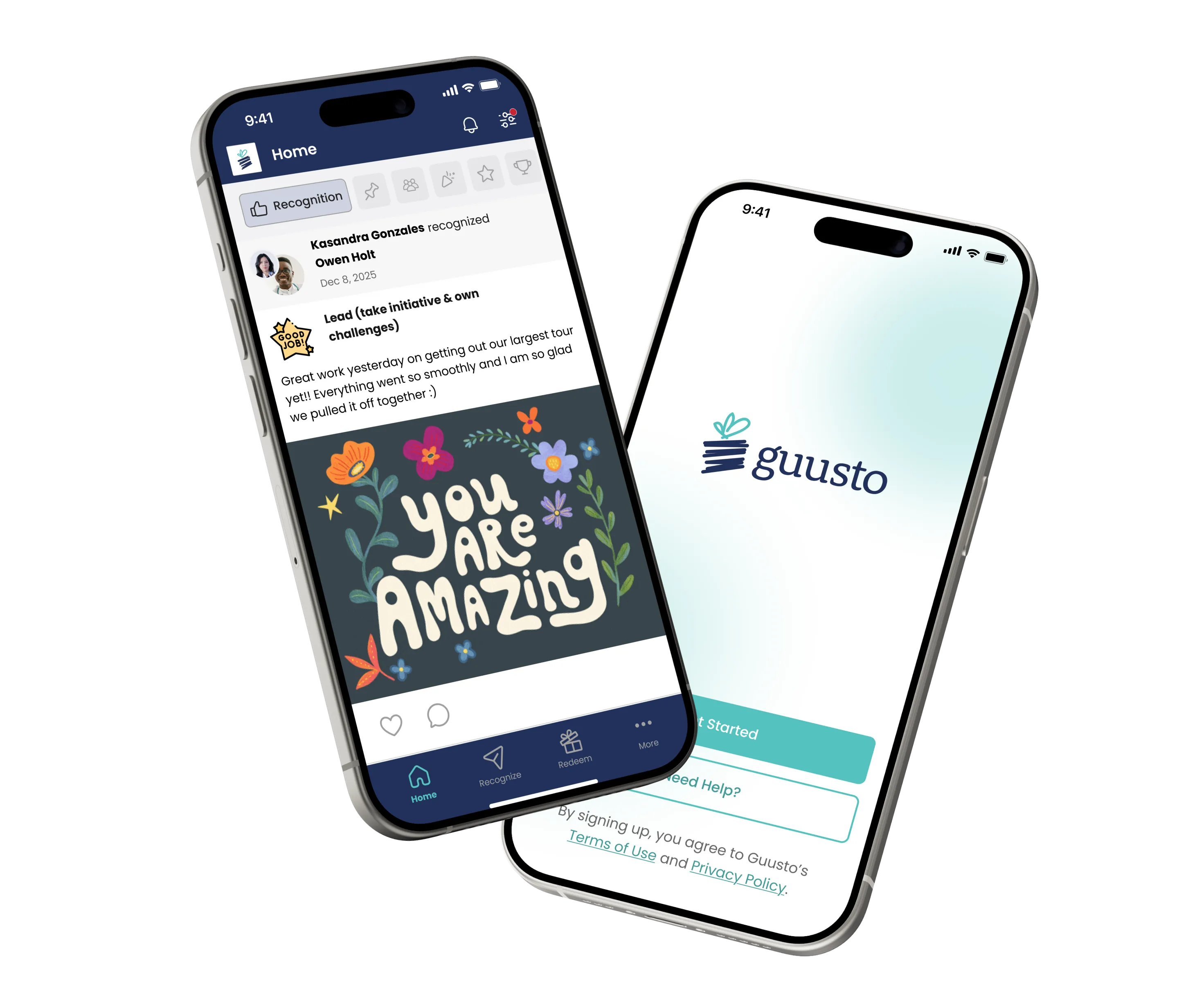 Guusto recognition app on mobile